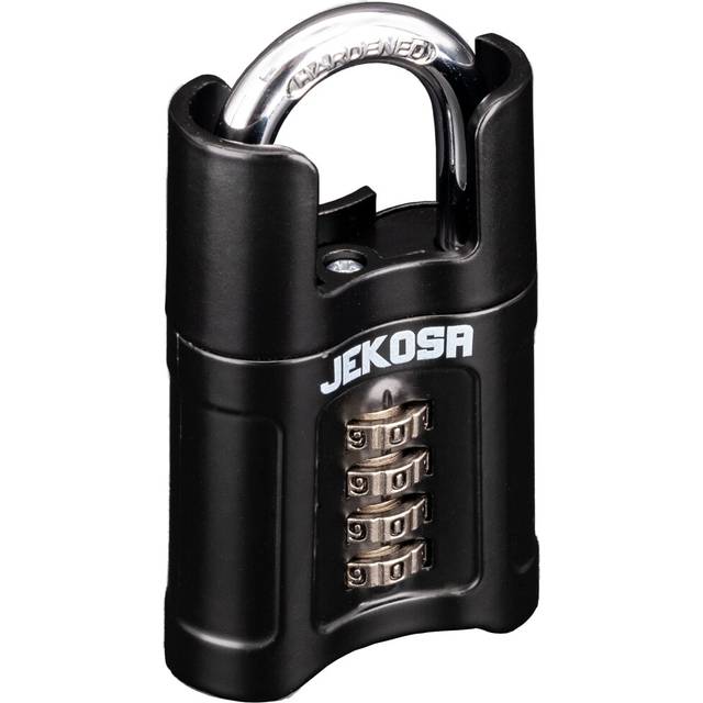Jekosa JKS/55 [Waterproof] Heavy Duty Combination Padlock Outdoor - [Closed Shackle] - [No Key] 4 Digit Code Lock for