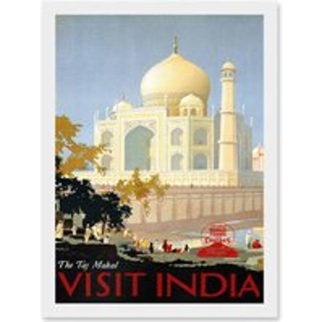 Canadian Pacific Taj Mahal Visit India Travel Advert Artwork Framed Wall Art Print A4 - White - One Size
