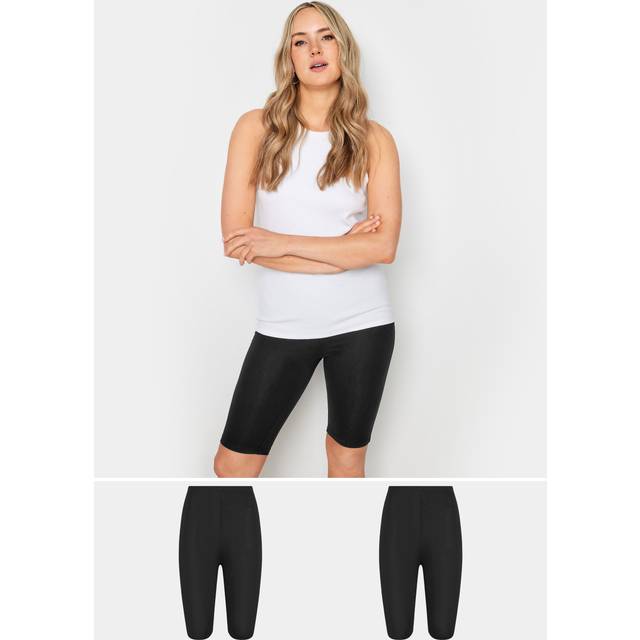 Lts 2 Pack Tall Black Stretch Cycling Shorts 18 Lts | Tall Women's Jersey Shorts