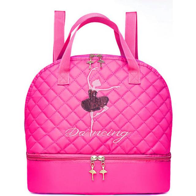(a-rose dancer image) Girls Ballet Dance Backpack Fashion Sequined Shoes Pupil Kids Birthday Gifts Latin Dancing Handbag