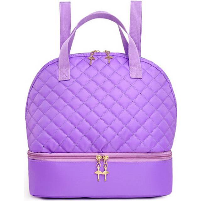 (a-purple no image) Girls Ballet Dance Backpack Fashion Sequined Shoes Pupil Kids Birthday Gifts Latin Dancing Handbag
