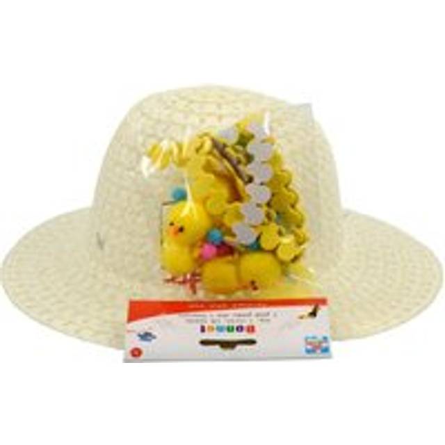 Decorate Your Own Easter Bonnet Kit Hat Chicks Ribbon Feathers