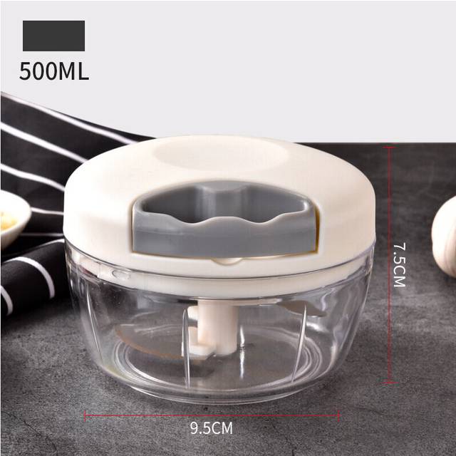 (500ML white) Potato Masher Onion Slicer Vegetable Fruit Chopper Cutter Garlic Press Meat Grinders Kitchen Baking Accessories Home Gadgets