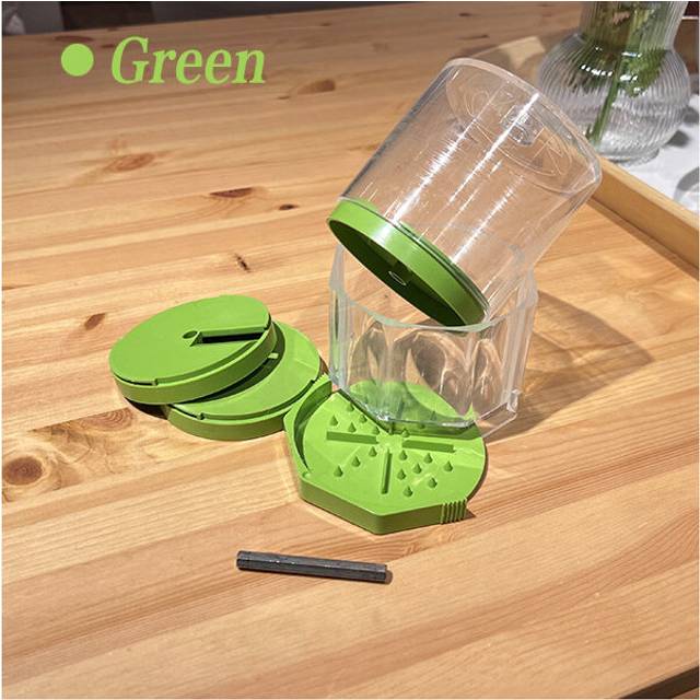 (Green) 3-Blade Multifunctional Vegetable Cutter Potato Slicer Carrot Grater Vegetable Chopper for Electric Drill Kitchen Accessories