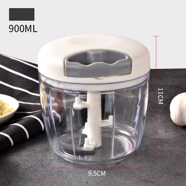 (900ML white) Potato Masher Onion Slicer Vegetable Fruit Chopper Cutter Garlic Press Meat Grinders Kitchen Baking Accessories Home Gadgets