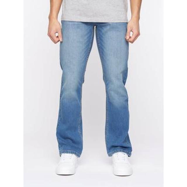 Crosshatch Winsbury Bootcut Jeans Men's | Boots  | Blue  | UK Size W36 L34 In Blue