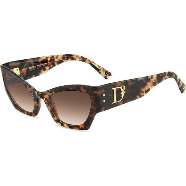Dsquared2 Woman D2 0132/S ACI/HA Sunglasses Acetate Havana/Grey Brown Cat Eye  Shaded