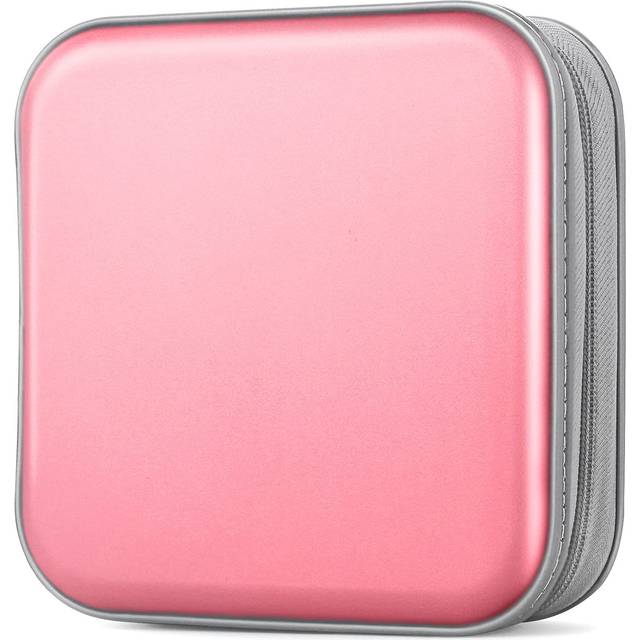 Bivisen CD Case  DVDs Wallet Holder  CD/DVD Case Wallet 40 Discs Heavy Duty Bag Binder Storage Booklet Album (Light Pink)