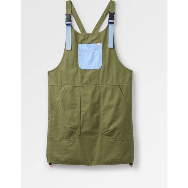 Passenger Womens Flo Organic Pinafore Dress - Khaki - L