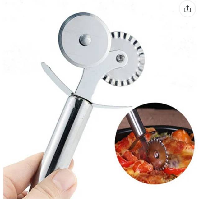 Double Roller Wheels Pizza Cutter