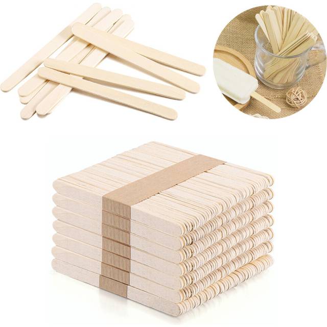 50pcs Popsicle Sticks Pure Natural Wooden Pop Wood Hand Crafts Art Ice Cream Sticks Popsicle Accessories
