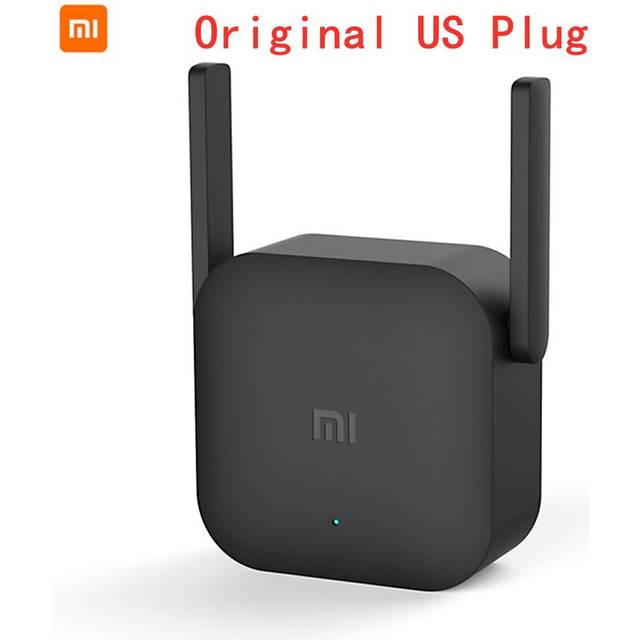 Xiaomi wifi förstärkare pro 300 mbps 2.4g trådlös repeater med 2*2 dbi antenn väggkontakt wifi range extender signal booster - 3 stycken / original- us-kontakt