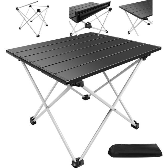Folding Camping Table Picnic Table with Carry Bag Roll Up Design Easy Set Up for BBQ Hiking Fishing