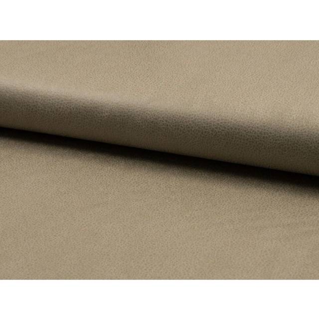 Deadstock Foil Faux Suede Stretch Knit Fabric Light Khaki
