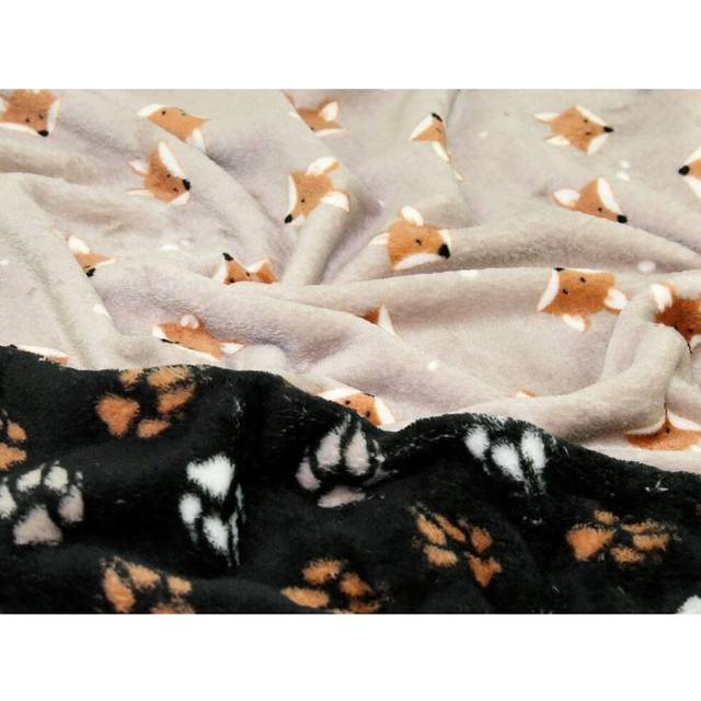 Deadstock Reversible Plush Fleece Fabric Beige