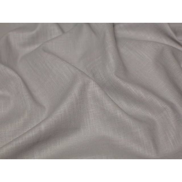 Minerva Core Range Textured 100% Ramie Linen Weave Fabric Warm Pewter