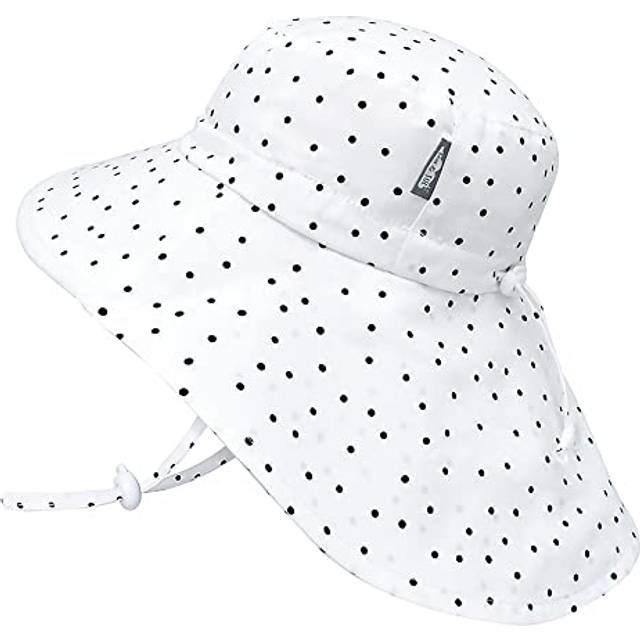Adjustable Baby Beach Hat with Large Brim UPF 50 S 06 Months Dots