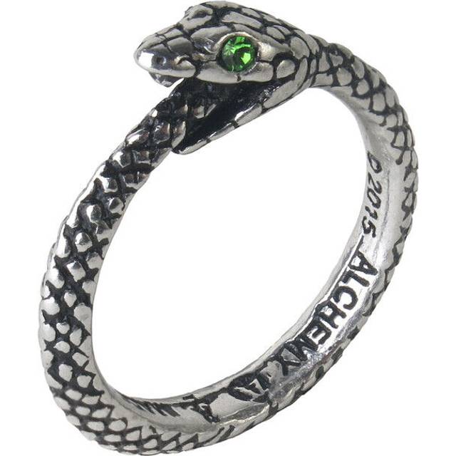 Alchemy England - The Sophia Serpent Silver - Ring - grey - 27 mm - Crystal,Pewter,Metal Alloy