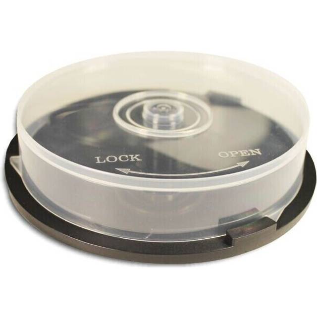 1 x clear plastic cake box cd/dvd disc holder media storage tubs stores 25 discs