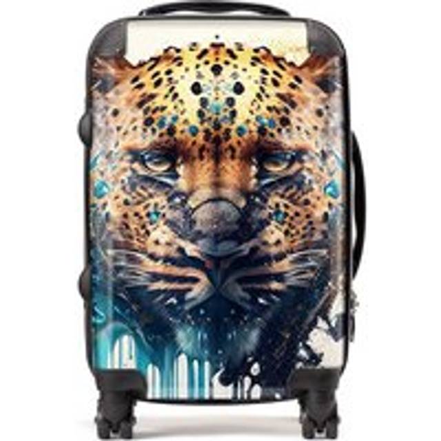 (Small) Leapoard Face Splashart On Light Background Suitcase