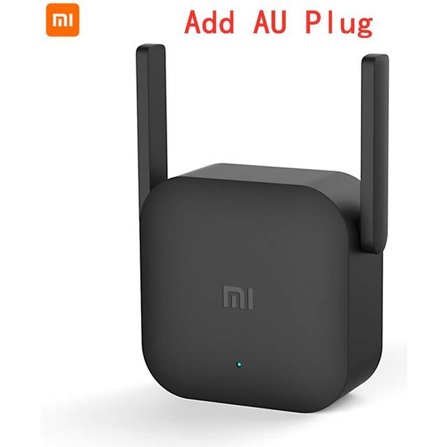 Xiaomi wifi förstärkare pro 300 mbps 2.4g trådlös repeater med 2*2 dbi antenn väggkontakt wifi range extender signal booster - 3 stycken / Lägg till au plugg