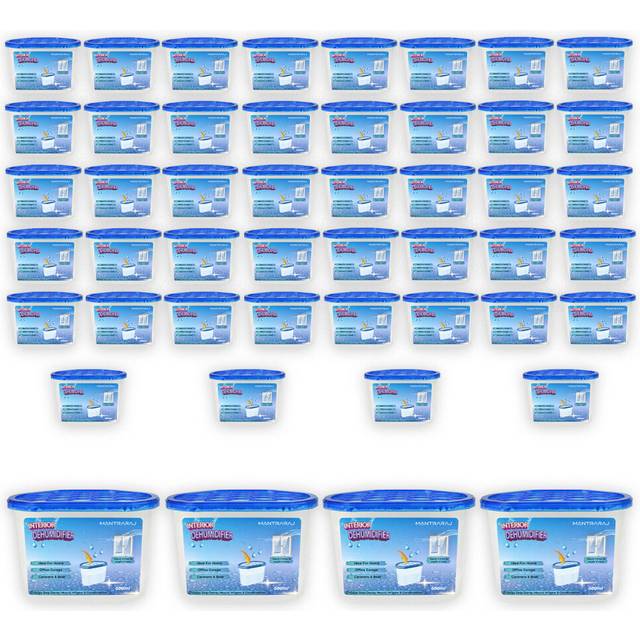 (Pack of 48) MantraRaj Interior Dehumidifiers 500ml for Home Damp Moisture Absorber Condensation Remover Disposable Dehumidifier
