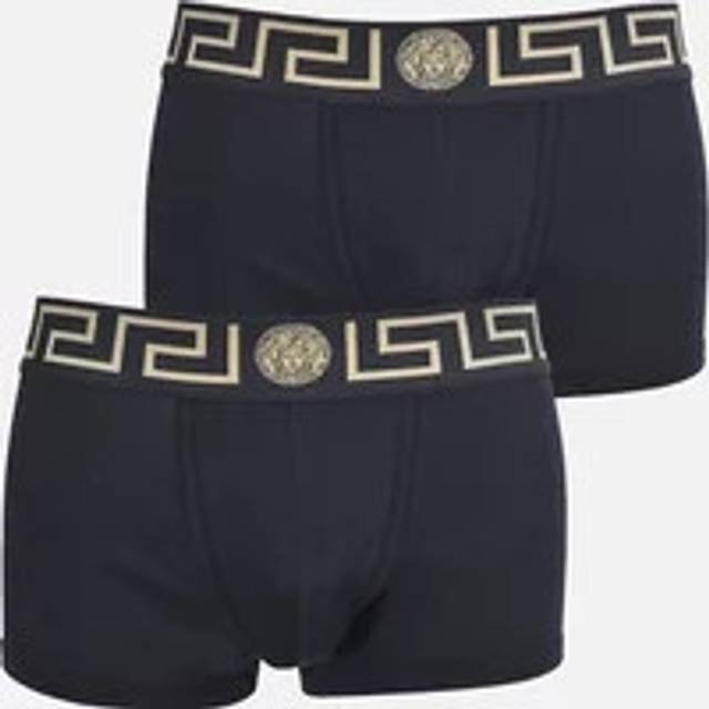 Versace Underwear Two-Pack Black Greca Border Boxer Briefs - A80G-black gold Gree - 6