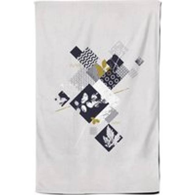 Abstract Botanical Tea Towel - Grey - One Size