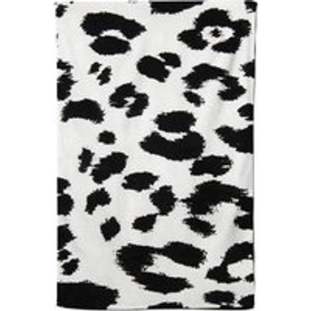 Black Leopard Print Tea Towel - One Size