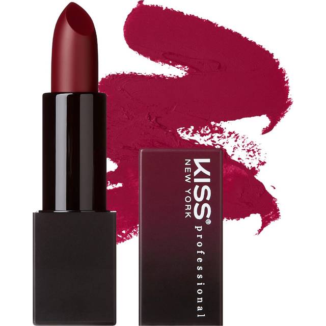 KISS NEW YORK Professional Rich Pigmented Lipstick  Smooth&Creamy Satin Finish  Long Lasting  Infused with Shea Butter and Vitamin E (Berry