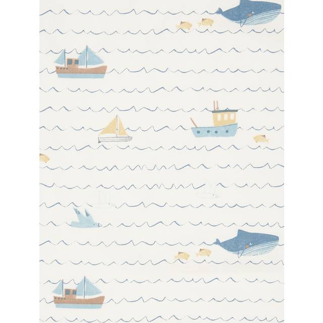 John Lewis Sail Away Furnishing Fabric, Blue