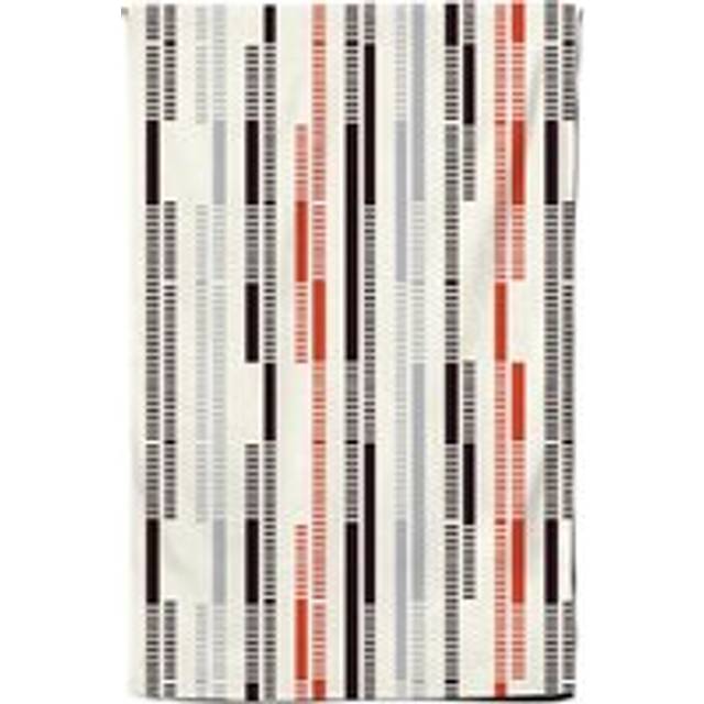 Dashed Stroke Pattern Tea Towel - Red - One Size
