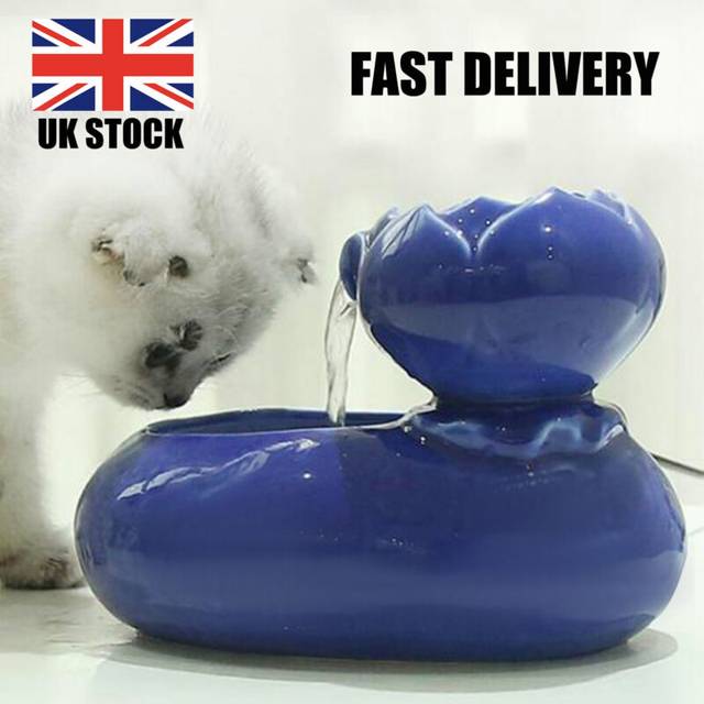 Pet drinking water fountain electric cat dog automatic bowl filter & usb cable