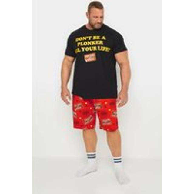 Size 3Xl Mens Badrhino Big & Tall Red Only Fools And Horses Pyjama Set Big & Tall - Black - 3XL