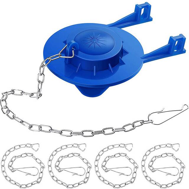 Toilet Flappers Replacement Universal Rubber Bowl Flapper with 4 Pieces Chains
