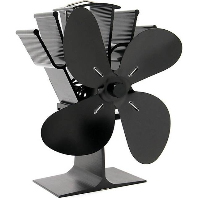 4 Blades Stove Fan Heat Powered Stove Fan Log Wood Burner Ecofan Quiet Home Fireplace Chimney Fan Efficient Heat Distribution