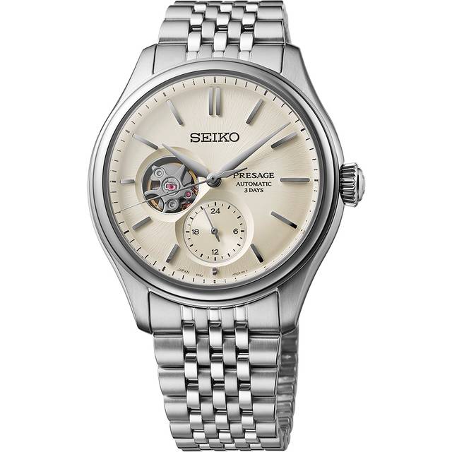 Seiko Presage Classic Shiro-iro Stainless Steel Warm White Dial Automatic SPB469J1 100M Men's Watch
