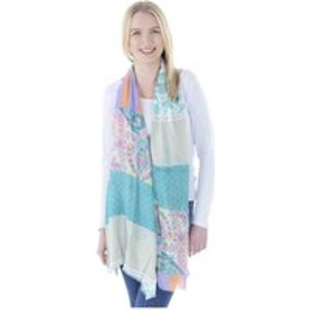 Womens Sheer Summer Scarf Multicoloured Print Andreoli