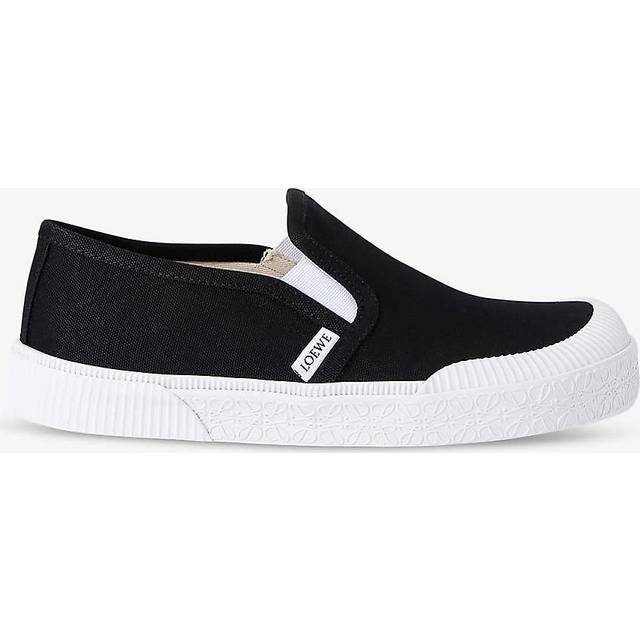 Loewe Womens Black Terra Vulca Contrast-sole Canvas Low-top Trainers Eur 41 / 8 Uk Women - BLACK