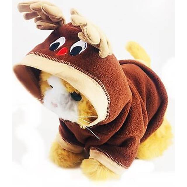 Pet puppy dog cat kitty christmas cloth reindeer rudolf costume coat 30cm
