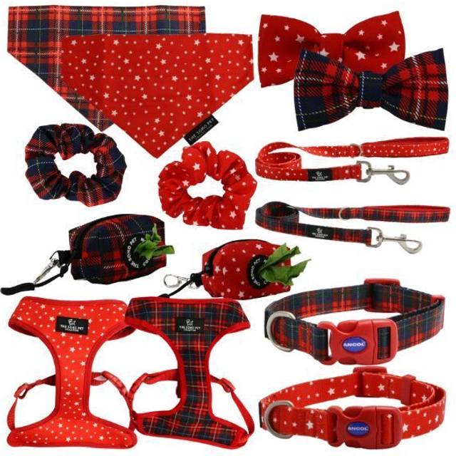 Ancol Tartan Star Reversible Dog Harness Soft Breathable Secure Fit Lightweight Pet Puppy Lead Large