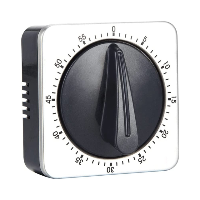 Magnetic Kitchen Timer, Adsorbable Mechanical Egg Timer Made Of Stainless Steel, 60 Minute Timing,For Cooking Baking