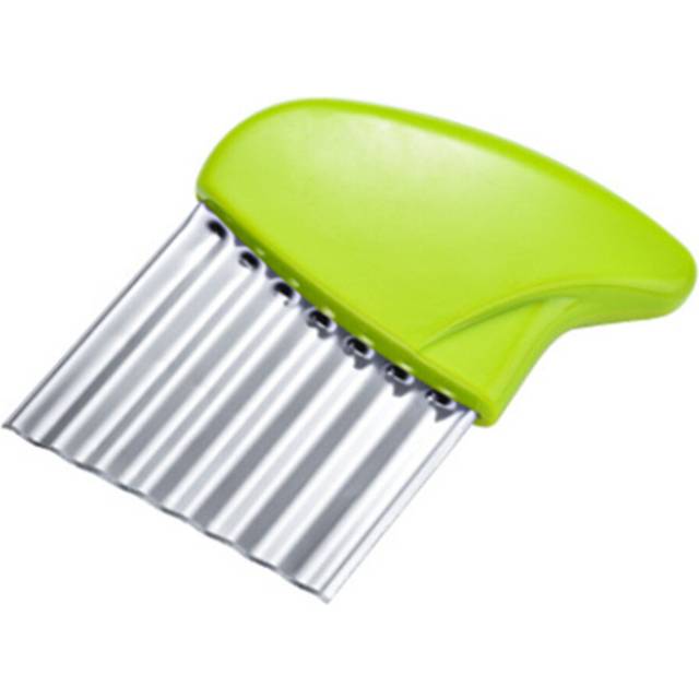 7 PCS Potato Fruits Wave Slicer Cutter Knife Tool for Kitchen, Random Color Delivery(Green)