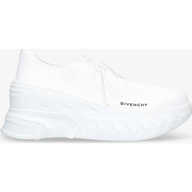 Givenchy Womens White Marshmallow Wedge Chunky-sole Knitted Low-top Trainers Eur 39 / 6 Uk Women - WHITE