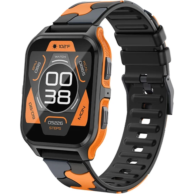 (Black Orange (173)) Men Smart Watches for iOS Android Outdoor Sport Fitness Tracker Waterproof Watch