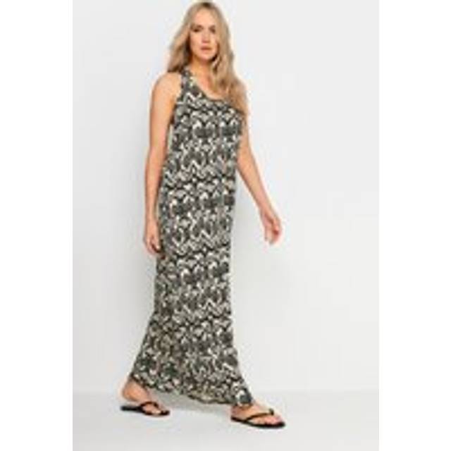 Lts Tall Black & Brown Aztec Print Maxi Dress 22-24 Lts | Tall Women's Maxi Dresses