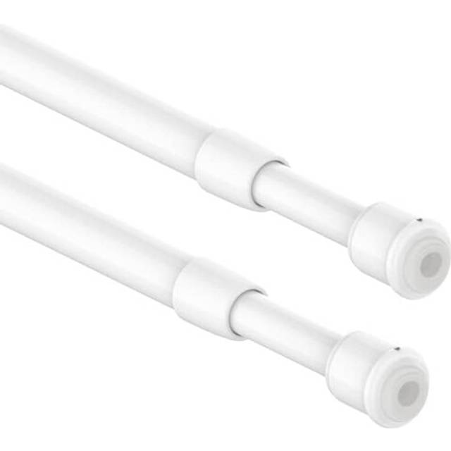 2Pcs Small Extendable Net Curtain Rod, Spring Loaded Tension Rod, Net Curtain Rod Extendable Tension for Windows,