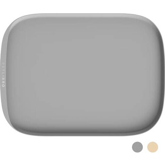 Cat Feeding Mat Silicone Pet Food Mat for Kitten & Puppy Non Slip Cat Bowl Mat for Food and Water, Waterproof (S, Grey)