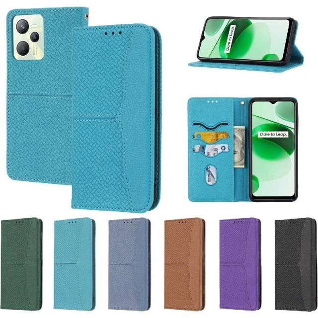 (Blue) Case For Realme 9 Pro 5G/Realme 9 5G Credit Card Holder Flip Folio Book PU Leather Cover Hand Wallet