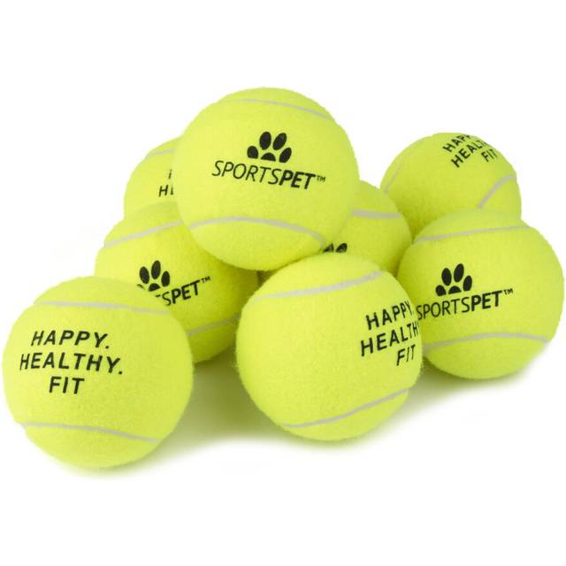 Large Tennis Balls for Dogs - Extra Bouncy - Non Toxic - Durable - Long Lasting - Floats - 80mm (8 Pack)